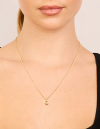 Waterproof Gold Plated Stainless Steel Mini Bubble Letter C Necklace - link has visual effect only