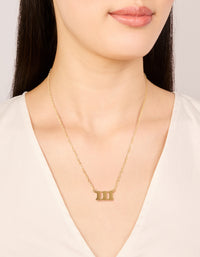 Waterproof Gold Plated Stainless Steel Angel Number 111 Necklace - link has visual effect only