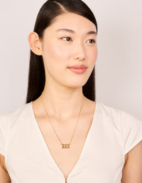 Waterproof Gold Plated Stainless Steel Angel Number 111 Necklace - link has visual effect only