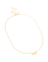 Waterproof Gold Plated Stainless Steel Angel Number 111 Necklace - link has visual effect only