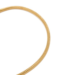 Waterproof Gold Plated Stainless Steel Snake Chain Short Bracelet - link has visual effect only