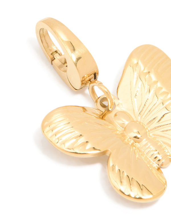 Waterproof Gold Plated Stainless Steel Butterfly Charm