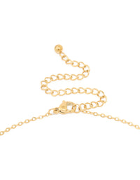 Waterproof Gold Plated Stainless Steel Mini Bubble Letter K Necklace - link has visual effect only