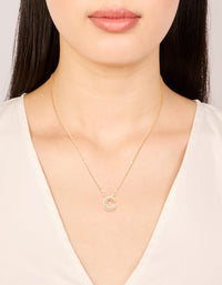 Kids Gold Cubic Zirconia Letter C Necklace - link has visual effect only