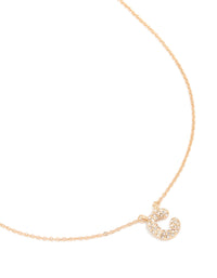 Kids Gold Cubic Zirconia Letter C Necklace - link has visual effect only