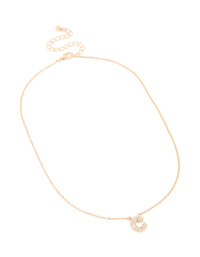 Kids Gold Cubic Zirconia Letter C Necklace - link has visual effect only
