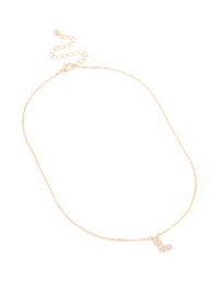 Kids Gold Cubic Zirconia Letter L Necklace - link has visual effect only