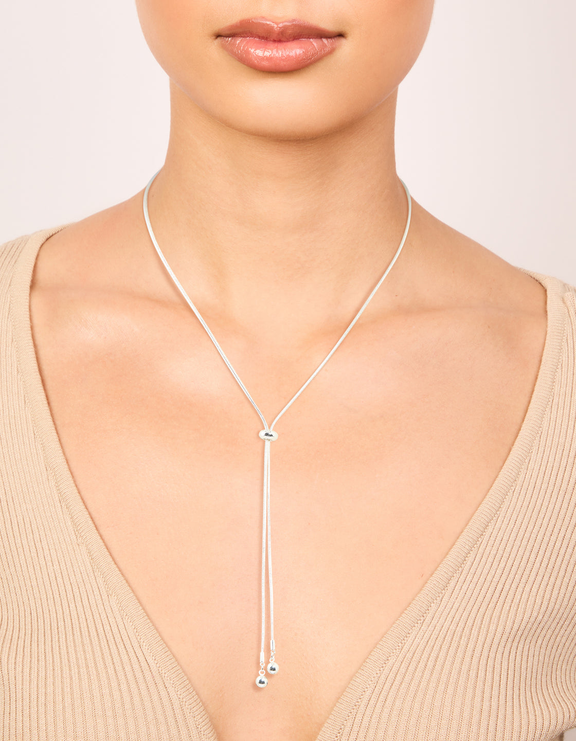 Silver Plated Adjustable Toggle Y-Necklace