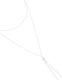 Silver Toggle Layered Necklace - link has visual effect only