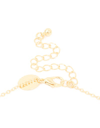 Gold Plated Cubic Zirconia Cross Pendant Necklace - link has visual effect only