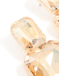 Gold Diamante Stud Earrings - link has visual effect only