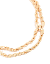 Gold Twisted Chain Layered Necklace - link has visual effect only