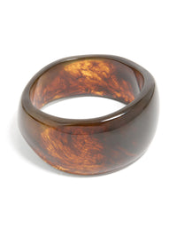 Brown Acrylic Marbled Large Bangle - link has visual effect only