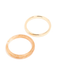 Gold & Brown Acrylic Bangles 2-Pack - link has visual effect only