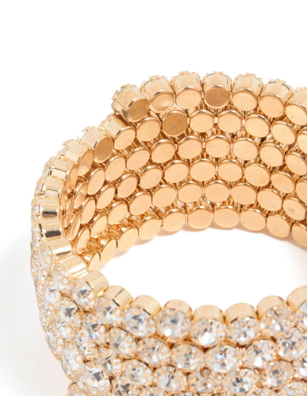 Gold Diamante Large Wrapped Bracelet