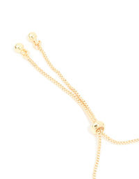 Gold Cubic Zirconia Floral Toggle Bracelet - link has visual effect only