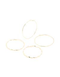 Gold Twisted & Classic Hoop Earrings 2-Pack - link has visual effect only