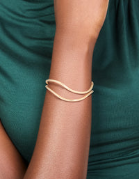 Gold Open Wire Wrist Cuff - link has visual effect only