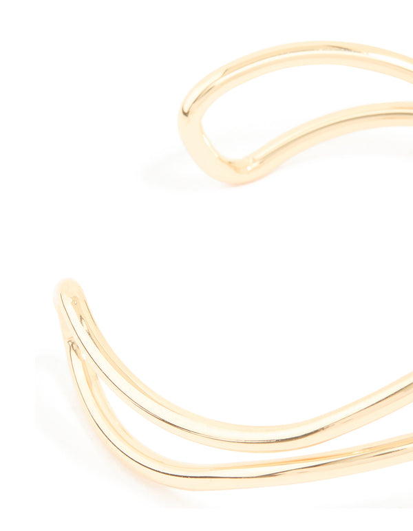 Gold Open Wire Wrist Cuff