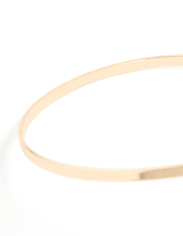 Gold Molten Double Circle Arm Cuff