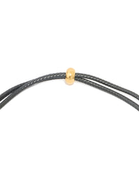 Waterproof Gold Plated Stainless Steel Large Bubble Letter L Cord Necklace - link has visual effect only