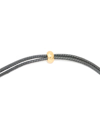 Waterproof Gold Plated Stainless Steel Large Bubble Letter S Cord Necklace - link has visual effect only