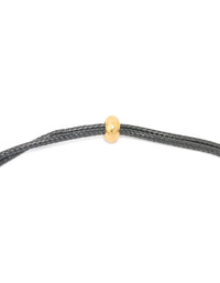 Waterproof Gold Plated Stainless Steel Large Bubble Letter C Cord Necklace - link has visual effect only