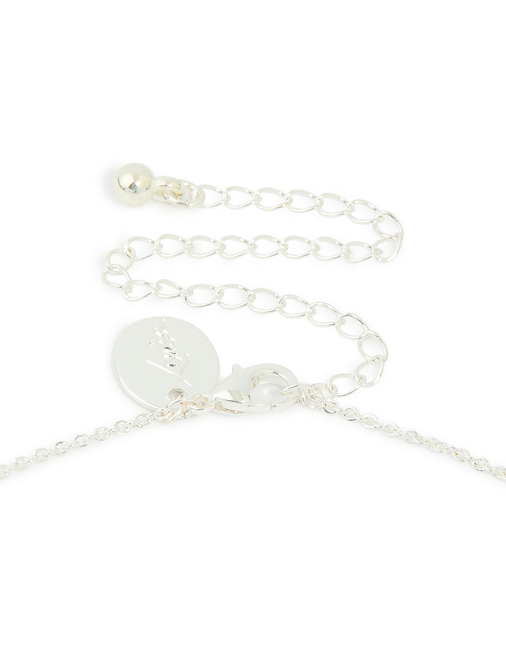 Silver Plated Cubic Zirconia Halo Round Trio Drop Necklace