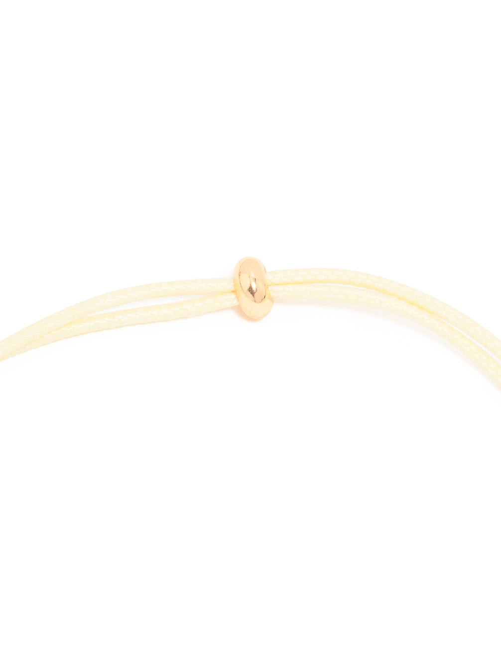 Brown Acrylic Drop Pendant White Cord Necklace