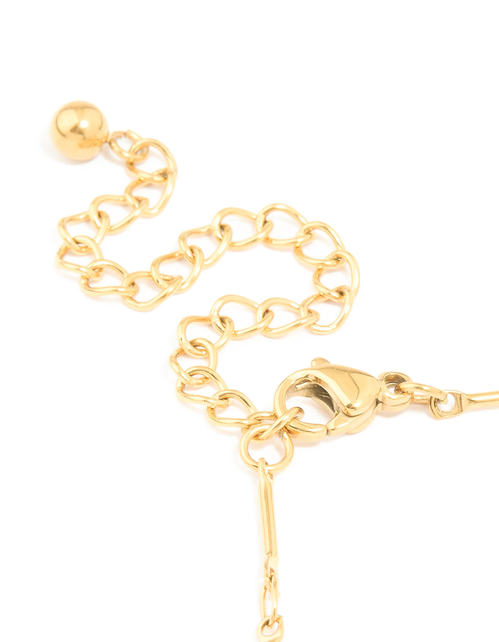 Waterproof Gold Plated Stainless Steel Rose Quartz Semi Precious Stone Chip Bracelet
