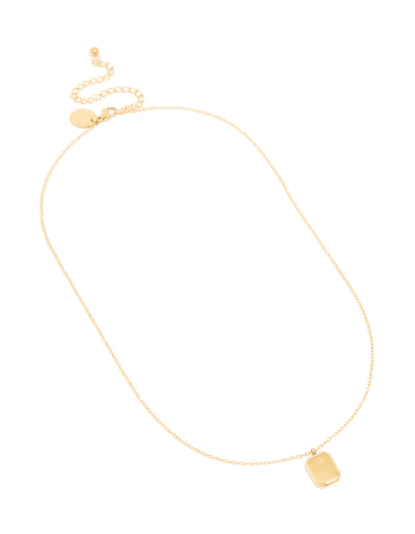 Waterproof Gold Plated Stainless Steel September Birth Flower Aster Necklace
