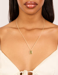 Waterproof Gold Plated Stainless Steel February Birth Flower Violet Necklace - link has visual effect only