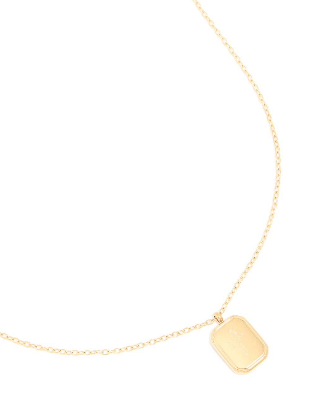 Floral Gold Plated Stainless Steel Waterproof Gold Necklace