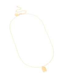 Waterproof Gold Plated Stainless Steel Birth Flower July Larkspur Necklace - link has visual effect only