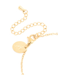 Waterproof Gold Plated Stainless Steel October Pink Cubic Zirconia Birthstone Bracelet - link has visual effect only