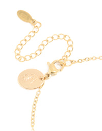 Waterproof Gold Plated Stainless Steel Cubic Zirconia Libra Zodiac Sign Bracelet - link has visual effect only