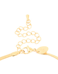 Waterproof Gold Plated Stainless Steel Fine Flat Snake Chain Necklace - link has visual effect only