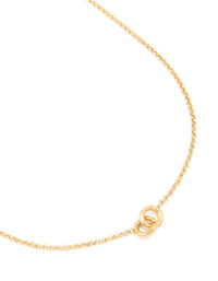 Waterproof Gold Plated Stainless Steel Interlock Loops Pendant Necklace - link has visual effect only