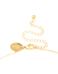 Waterproof Gold Plated Stainless Steel Textured Heart Pendant Necklace - link has visual effect only