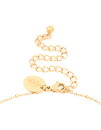 Waterproof Gold Plated Stainless Steel Diamante Mary Pendant Necklace - link has visual effect only