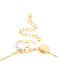 Waterproof Gold Plated Stainless Steel Organic Nugget Pendant Necklace - link has visual effect only