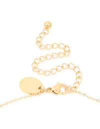Waterproof Gold Plated Stainless Steel Flower Pendant Necklace - link has visual effect only