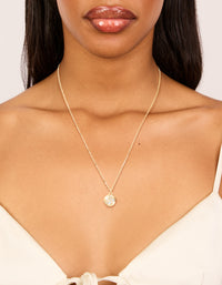 Waterproof Gold Plated Stainless Steel Cubic Zirconia Claw-Set Pendant Necklace - link has visual effect only