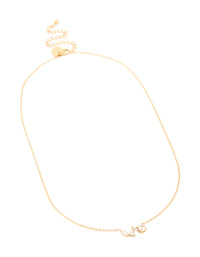 Waterproof Gold Plated Stainless Steel Mixed Shape Cubic Zirconia Trio Necklace - link has visual effect only