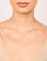 Waterproof Gold Plated Stainless Steel Cubic Zirconia Mini Butterfly Necklace - link has visual effect only