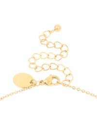 Waterproof Gold Plated Stainless SteeL Cubic Zirconia Statement Cross Necklace - link has visual effect only