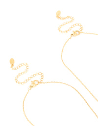 Waterproof Gold Plated Stainless Steel Cubic Zirconia Necklaces 2-Pack - link has visual effect only