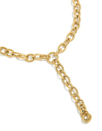 Waterproof Gold Plated Stainless Steel Chunky Chain Y-Necklace - link has visual effect only