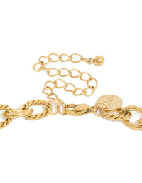 Waterproof Gold Plated Stainless Steel Chunky Chain Y-Necklace - link has visual effect only