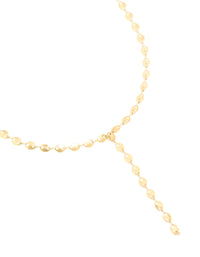 Waterproof Gold Plated Stainless Steel Marina Chain Y-Necklace - link has visual effect only